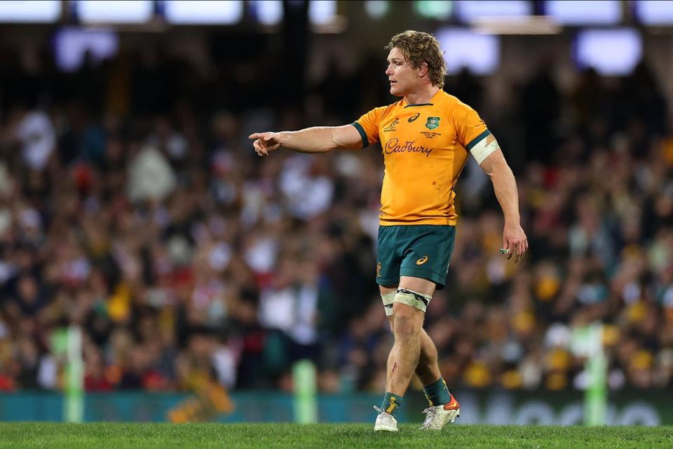 Michael Hooper made his debut for Australia Sevens at the SVNS event in Hong Kong  (Getty)