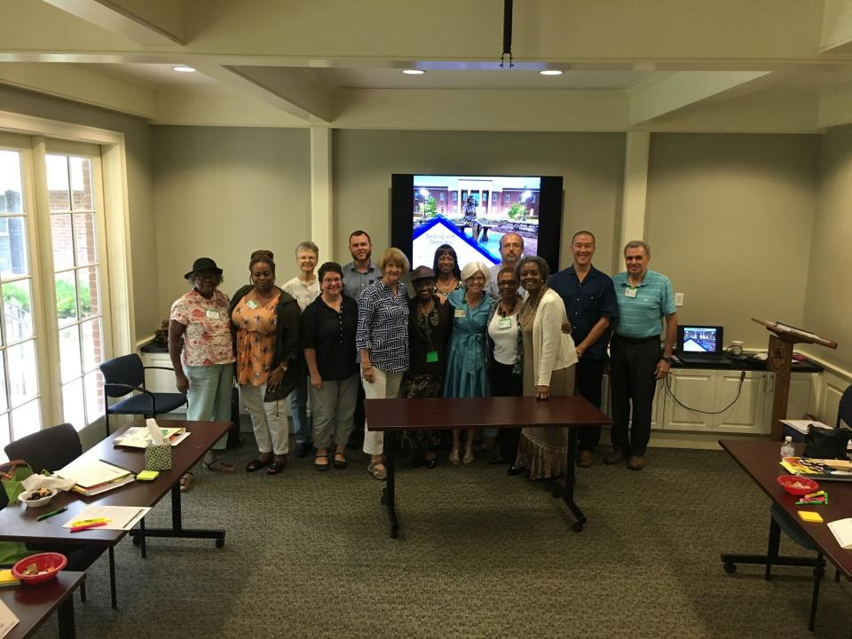 Guo Gu, second from right; attends Rosalynn Carter Institute Dealing With Dementia Training offered at Big Bend Hospice, along with a number of members from The Tallahassee Chan Center.