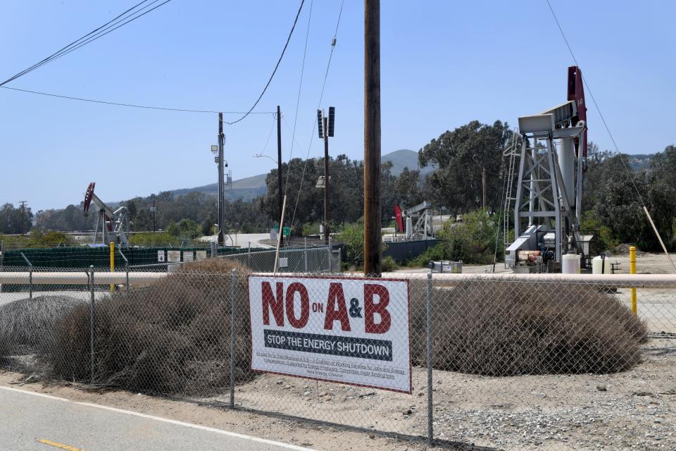 Aera Energy, which operates a major petroleum facility north of Ventura, has contributed more than $7 million for the campaign to defeat measures A and B. Signs opposing them have been posted on numerous properties in the area.