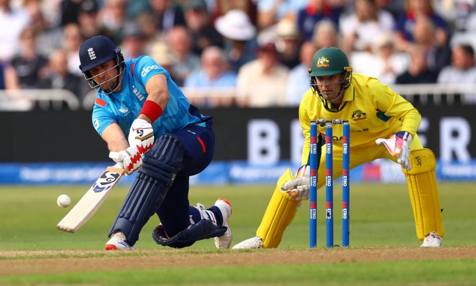 <span>Liam Livingstone, pictured batting for England against Australia in Saturday’s ODI, has not played County Championship cricket for Lancashire since 2021.</span><span>Photograph: Andrew Boyers/Action Images/Reuters</span>