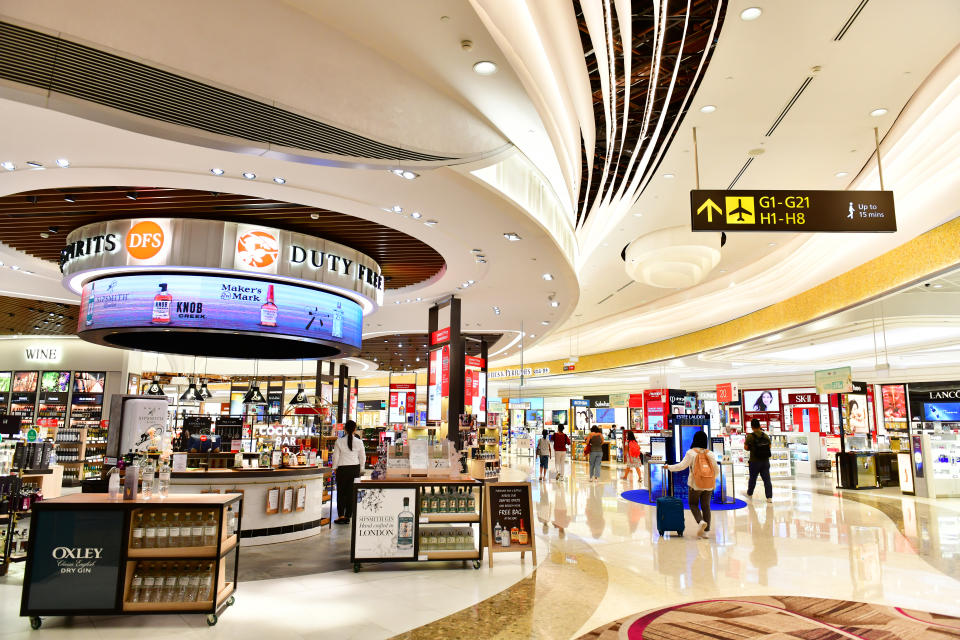 Wines and Spirits store at Singapore Changi Airport Terminal 4 is a newly built passenger terminal building at Singapore