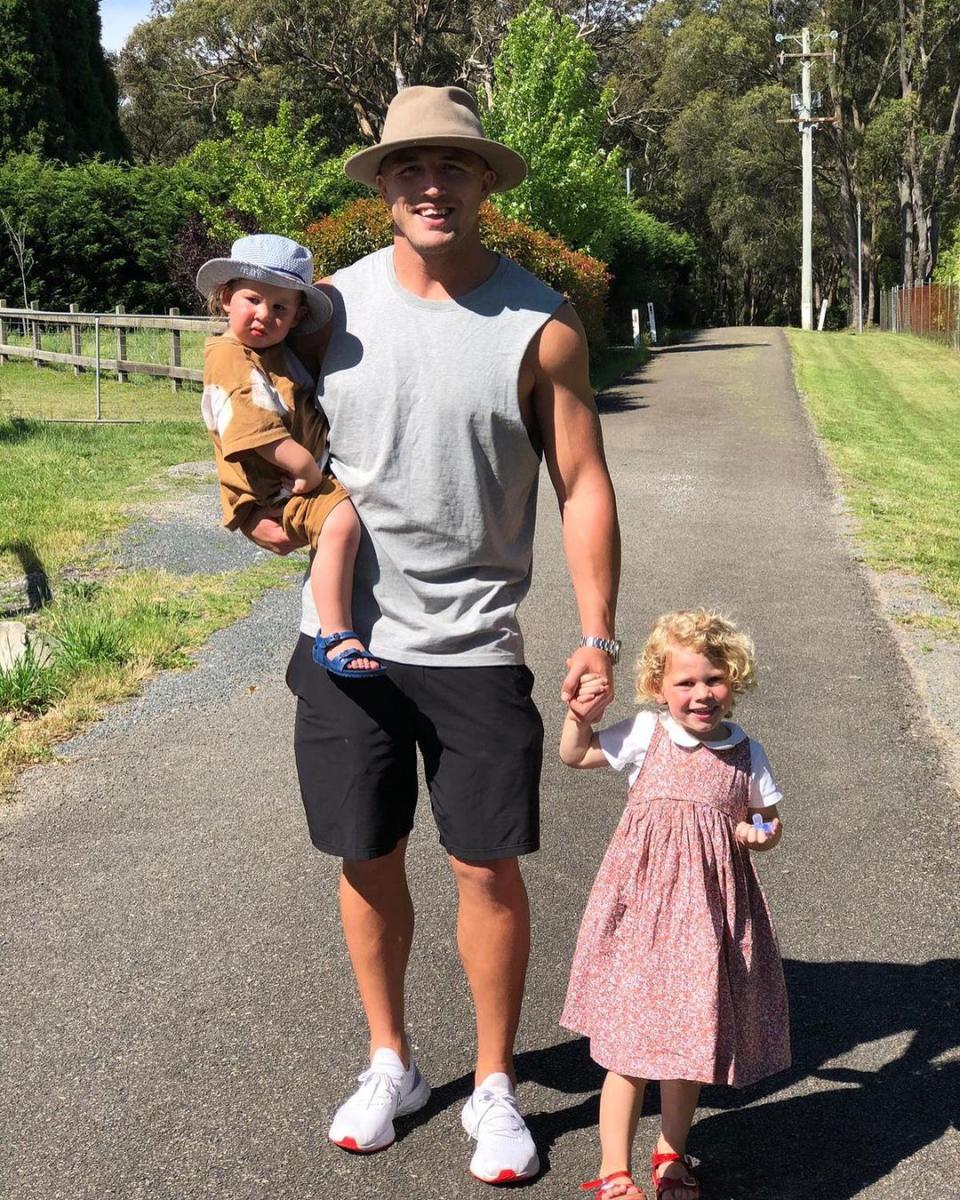 Sam Burgess with children