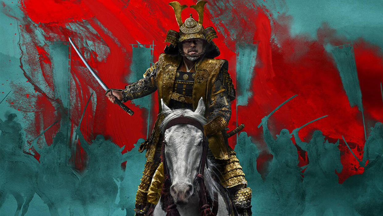  A promotional image of Lord Toranaga riding a horse in FX's Shogun series, aka one of the best Disney Plus shows. 