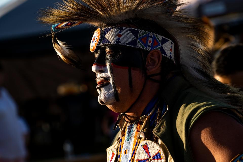 Members of various tribes perform ceremonial dances at the Richmond, Ky., Pow Wow on Sept. 23, 2023. The event mainly operates as an educational experience for attendees and also serves as a gathering place for people who belong to different tribes that live in the area.