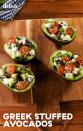 <p>These stuffed avocados make the classic salad a little more hearty, as well as perfectly portable. They make the BEST take-to-work lunch.</p><p>Get the <a href="https://www.delish.com/uk/cooking/recipes/a30323665/greek-stuffed-avocado-recipe/" rel="nofollow noopener" target="_blank" data-ylk="slk:Greek Stuffed Avocado;elm:context_link;itc:0;sec:content-canvas" class="link ">Greek Stuffed Avocado</a> recipe. </p>