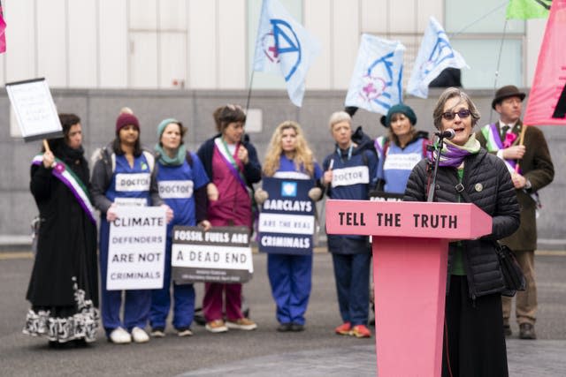 Climate protesters court case