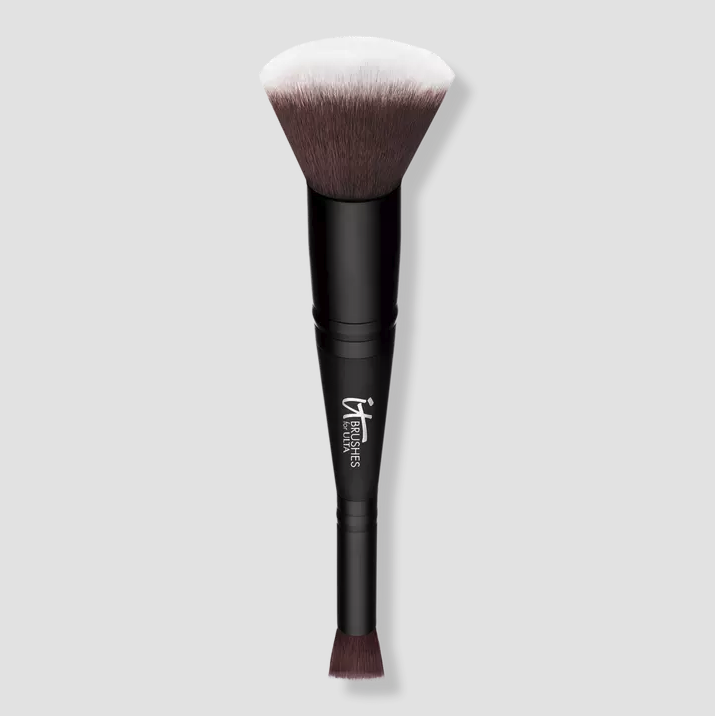 <p><strong>IT Brushes For Ulta</strong></p><p>ulta.com</p><p><strong>$17.00</strong></p><p><a href="https://go.redirectingat.com?id=74968X1596630&url=https%3A%2F%2Fwww.ulta.com%2Fp%2Fairbrush-dual-ended-flawless-complexion-concealer-foundation-brush-132-xlsImpprod18981053&sref=https%3A%2F%2Fwww.harpersbazaar.com%2Fbeauty%2Fskin-care%2Fg43273838%2Fulta-21-days-of-beauty-sale%2F" rel="nofollow noopener" target="_blank" data-ylk="slk:Shop Now;elm:context_link;itc:0" class="link ">Shop Now</a></p><p>Made with cruelty-free bristles that won't shed, these popular <a href="https://www.harpersbazaar.com/beauty/makeup/g4737/holiday-makeup-brush-sets/" rel="nofollow noopener" target="_blank" data-ylk="slk:brushes;elm:context_link;itc:0" class="link ">brushes</a> can give your face makeup an effortless, airbrushed finish. And as an added bonus, its dual-ended design is great for foundation <em>and</em> concealer, which means you'll get two brushes for (half!) the price of one. </p>