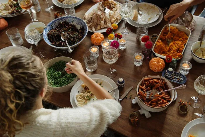 People eating at a table