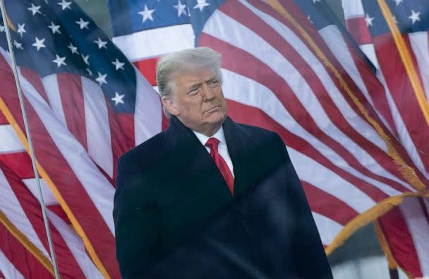 PHOTO: President Donald Trump speaks to supporters from The Ellipse near the White House in Washington, Jan. 6, 2021. (Brendan Smialowski/AFP via Getty Images)