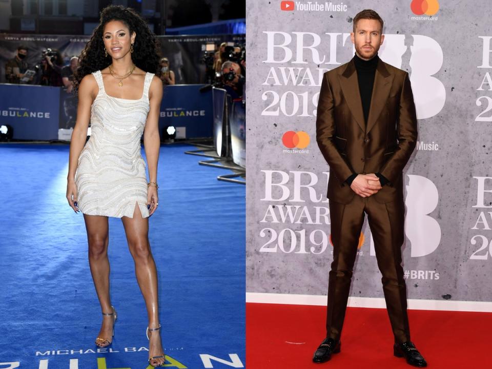 Vick Hope (left) and Calvin Harris are reportedly engaged (Getty)