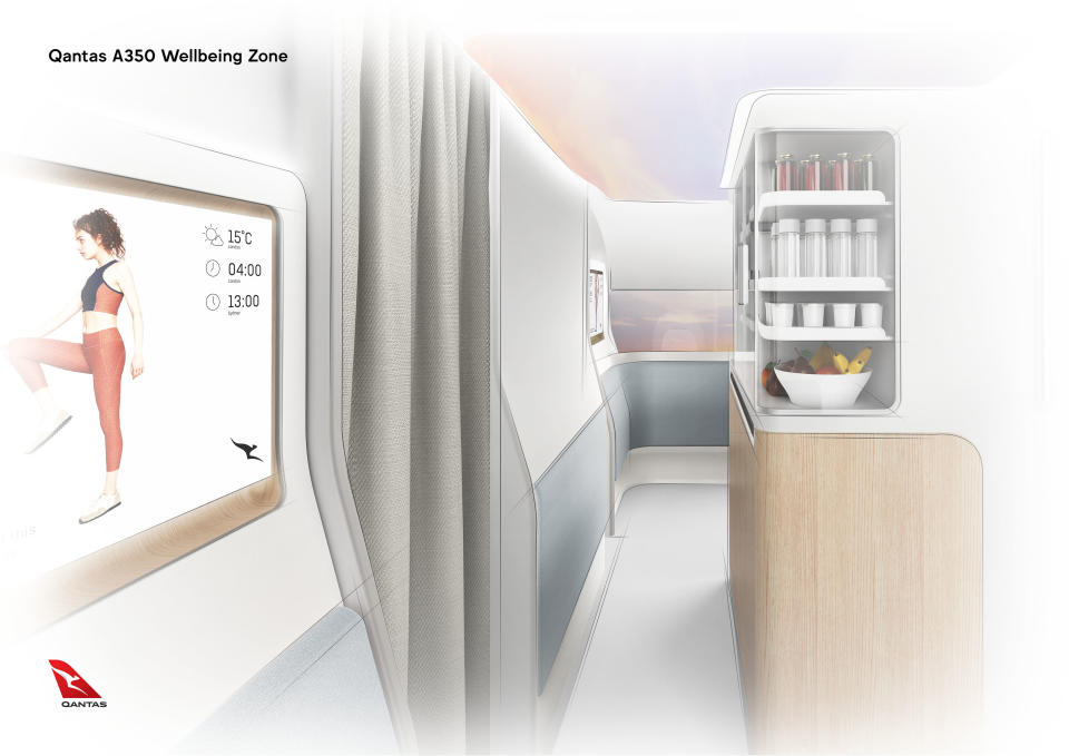 Artist's impression of Airbus A350-1000 cabin.