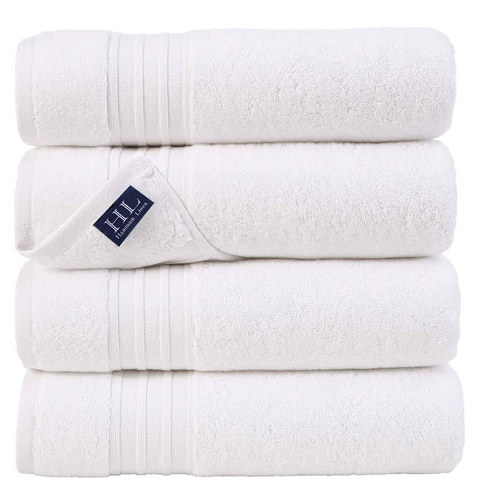 Hammam Linen White Bath Towels