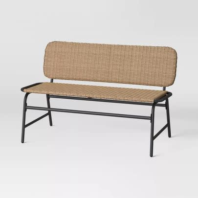 A minimal outdoor bench