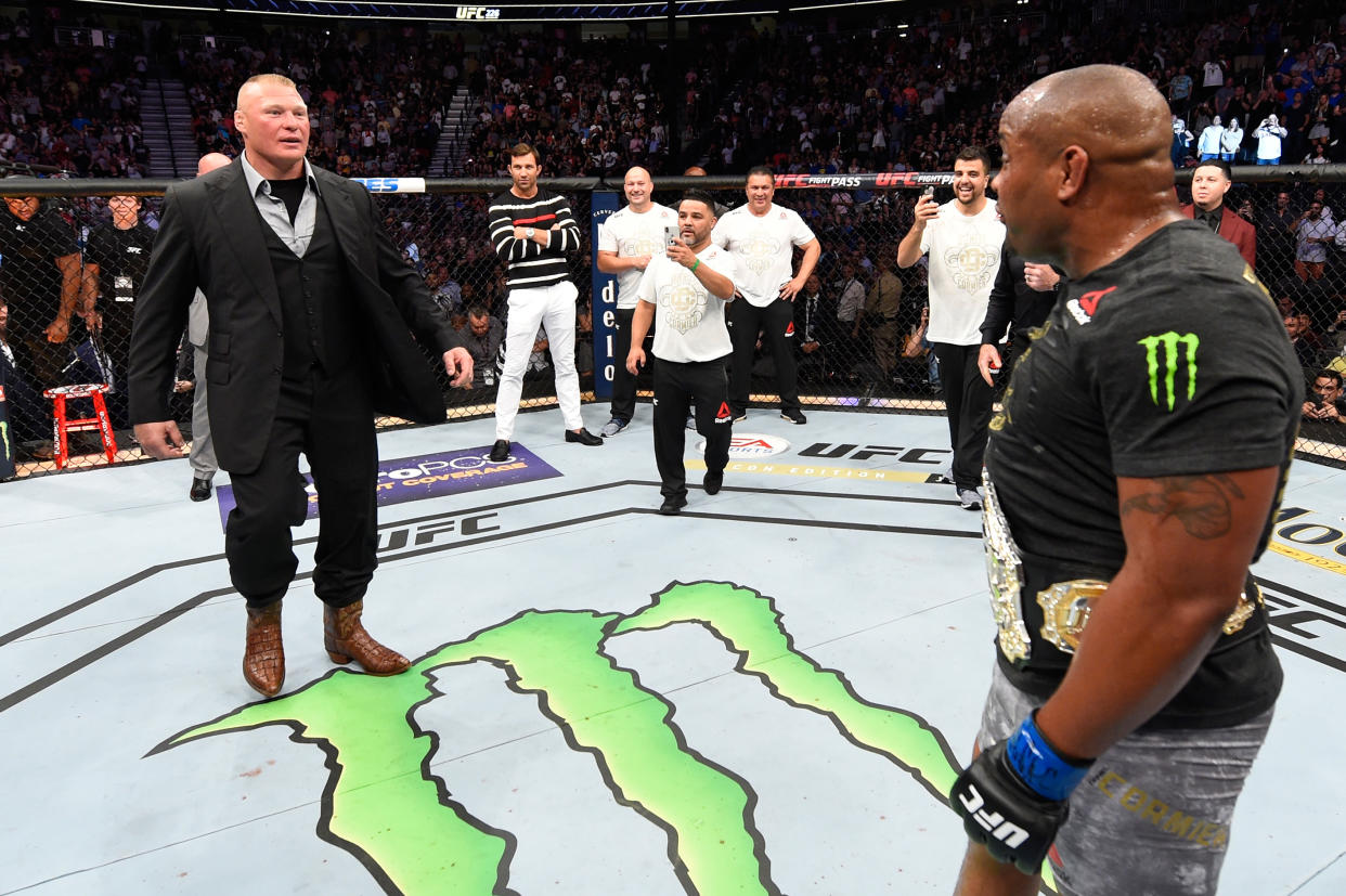 What’s next for Daniel Cormier? It might be a UFC heavyweight title defense against Brock Lesnar. (Getty Images)