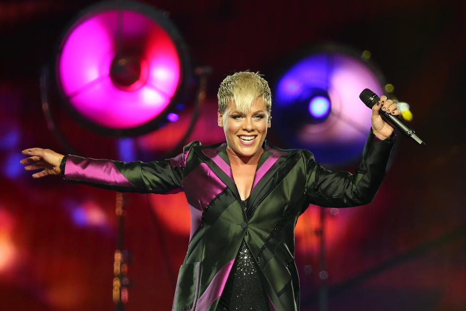 P!nk slams some of her social media trolls. (Photo: Getty Images)