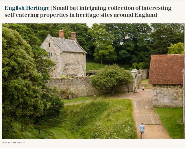 V2 | English Heritage | Small but intriguing collection of interesting self-catering properties in heritage sites around England