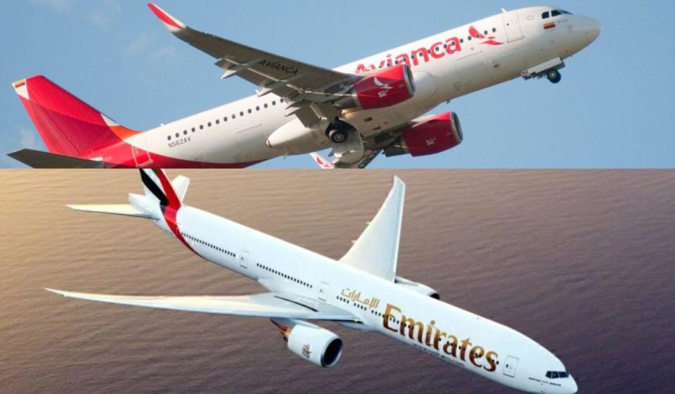 Avianca y Emirates anuncian código compartido. Imagen: Valora Analitik.