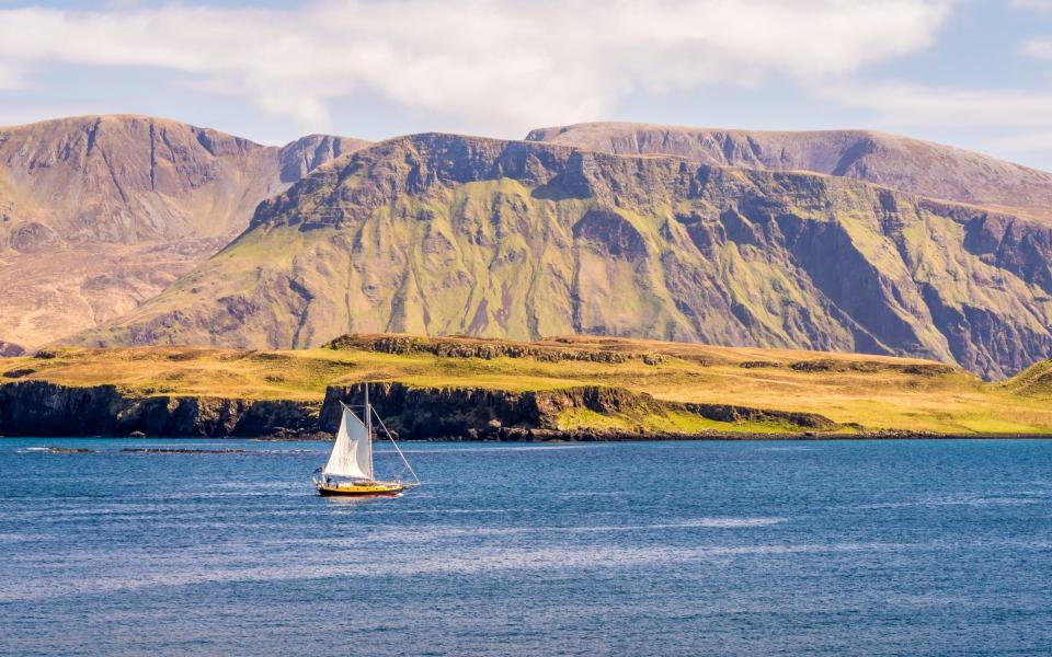 Sailing around Rhum Island Inner Hebrides Scotland - Getty