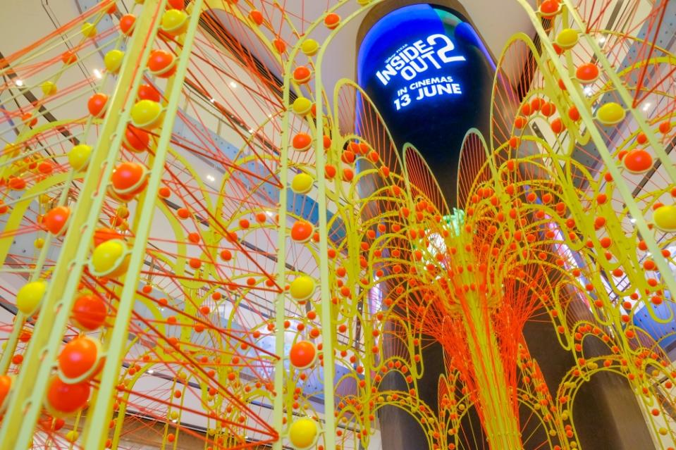 Visitors are encouraged to touch and feel the public art piece which features interactive strings and stress balls. — Picture courtesy of Poh Sin Studios