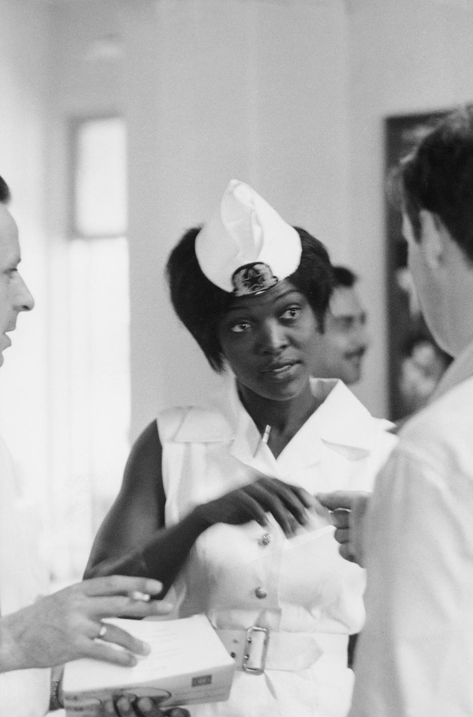 A South African stewardess in 1960.