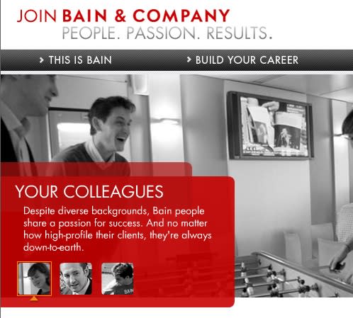 <b>04- Bain&Company</b><br><br>Otra consultora, con sede en Boston, aunque también tiene 48 oficinas en 31 países y un total de 5.500 empleados, en una de las firmas más prestigiosas del mundo.