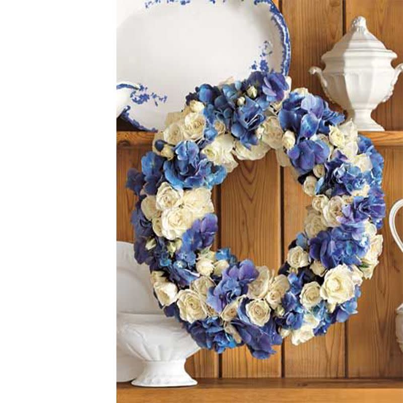 Blue and White Delight Wreath