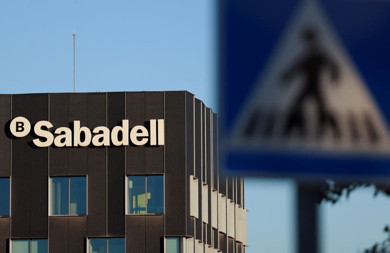 FILE PHOTO: Sabadell taps advisers for BBVA options after takeover offer, sources say