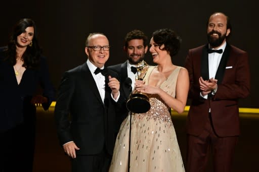 Phoebe Waller-Bridge accepts the Outstanding Comedy Series at the Emmy Awards