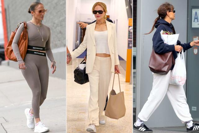 Jennifer Lopez Wears Rainbow Leggings and a Knot Tee in Miami