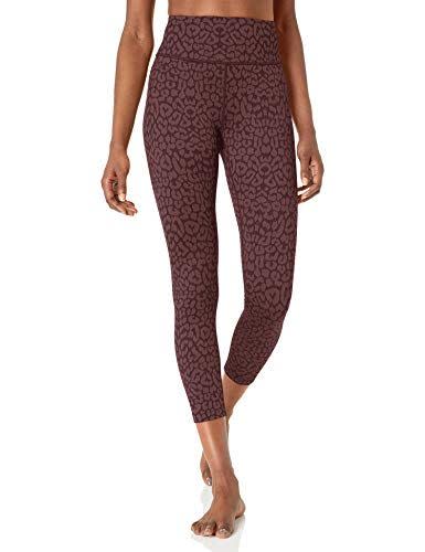 5) Women's Leopard Jacquard Yoga High Waist 7/8 Crop Fashion Leggings