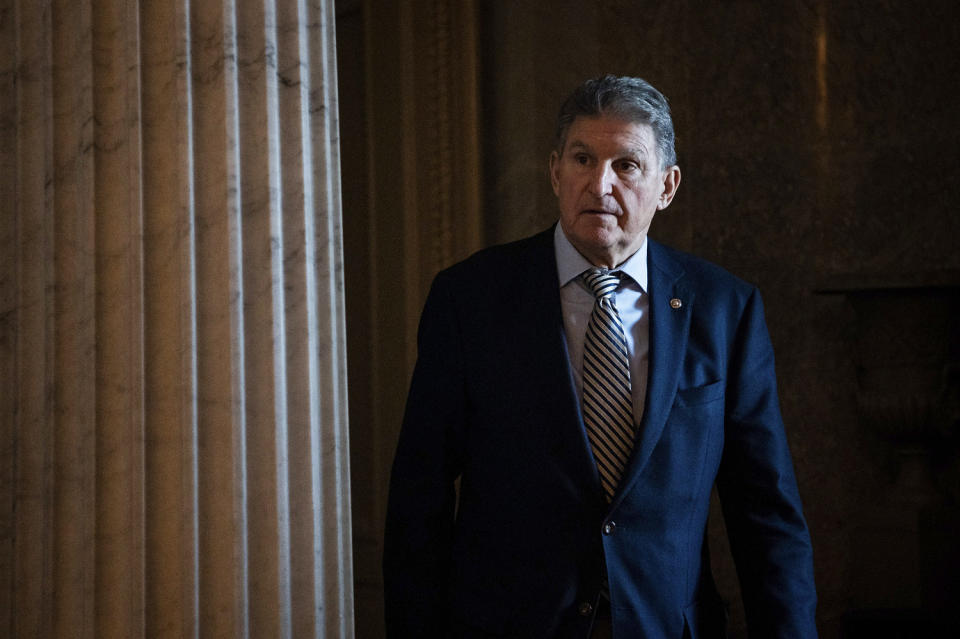 Senator Joe Manchin, D-W.Va., at the Capitol. (Graeme Sloan / Sipa USA via AP file)