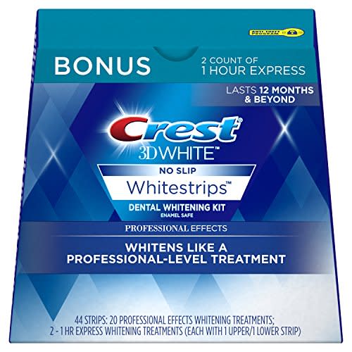 Crest 3D Whitestrips, Professional Effects Plus, Teeth Whitening Strip Kit,  48 Strips (24 Count Pack)