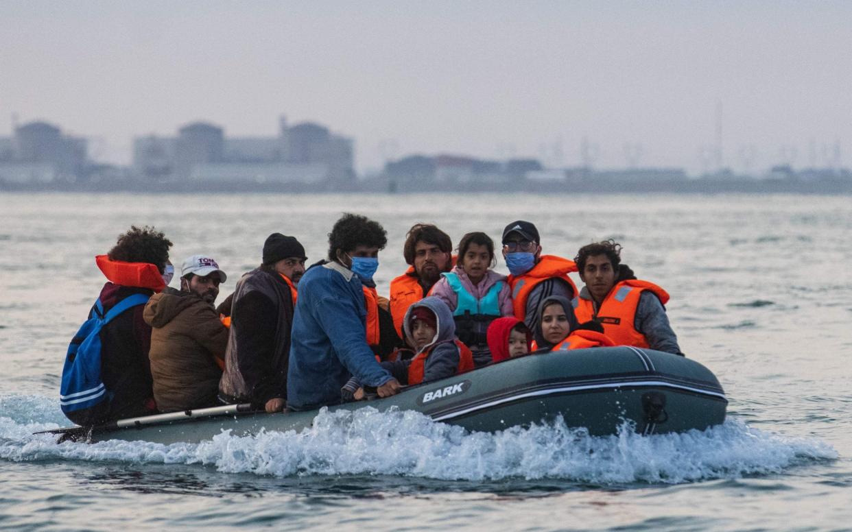 Migrants crossing the English Channel can be spotted by the shoebox-sized devices - AFP