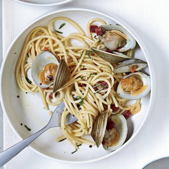 Spicy Tonnarelli with Clams