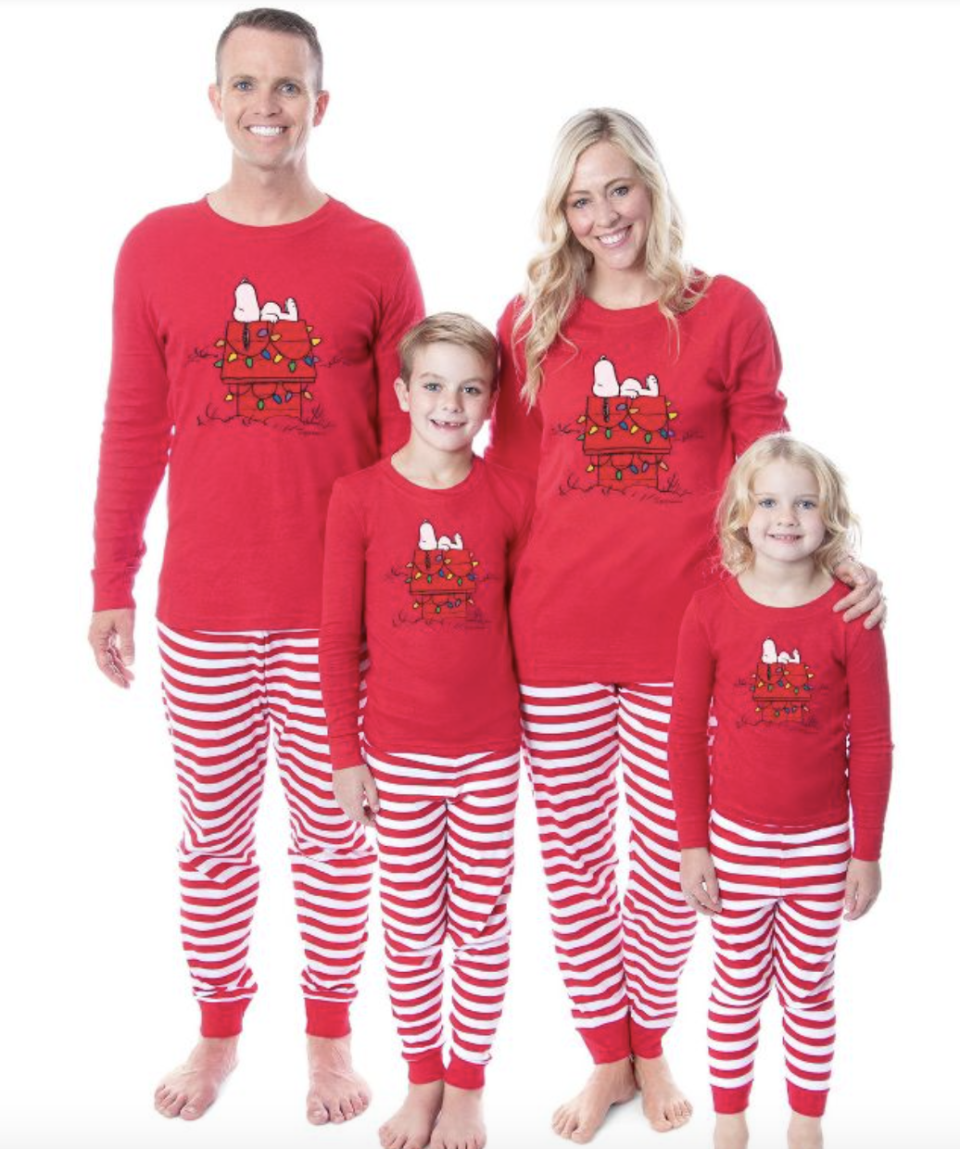 <p><a href="https://go.redirectingat.com?id=74968X1596630&url=https%3A%2F%2Fwww.target.com%2Fp%2Fpeanuts-christmas-tight-fit-cotton-matching-family-pajama-set%2F-%2FA-87330419&sref=https%3A%2F%2Fwww.countryliving.com%2Fshopping%2Fg4956%2Fmatching-family-christmas-pajamas%2F" rel="nofollow noopener" target="_blank" data-ylk="slk:Shop Now;elm:context_link;itc:0;sec:content-canvas" class="link ">Shop Now</a></p><p>Peanuts Christmas Matching Family Pajama Set</p><p>target.com</p><span class="copyright">Target</span>