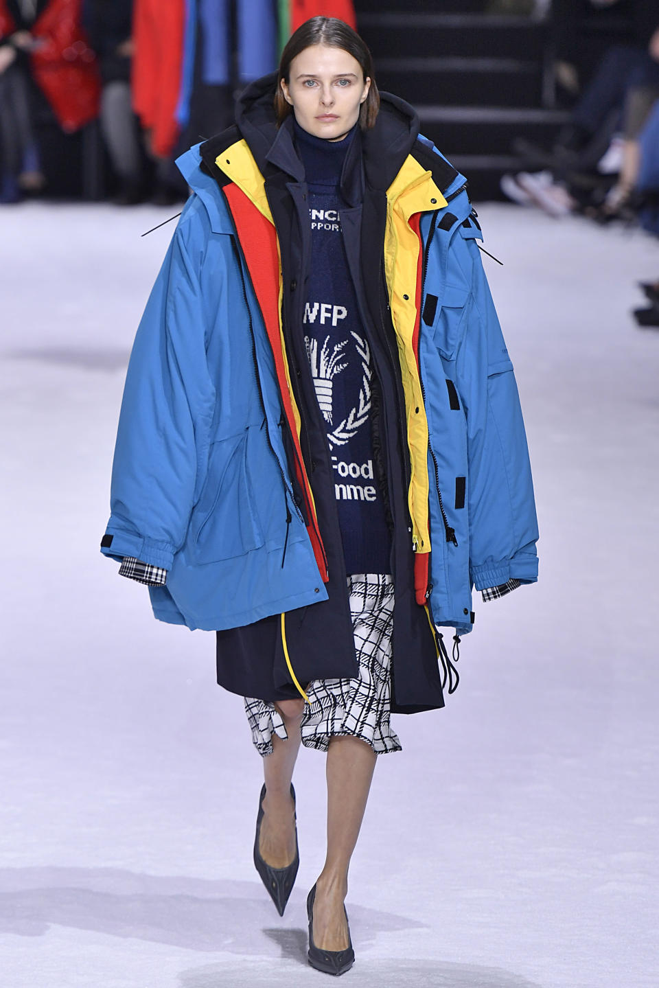 A model walks the runway during the Balenciaga fall/winter 2018 show in Paris.