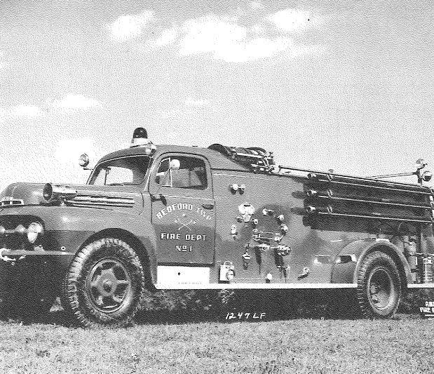 The Bedford Township Fire Department’s Ford Engine No. 1, circa 1950s, is pictured. For many years, the department operated two separate facilities – one in Temperance and the other in Lambertville. They were combined in 1999 and, today, serve the villages of Lambertville, Temperance and Samaria.