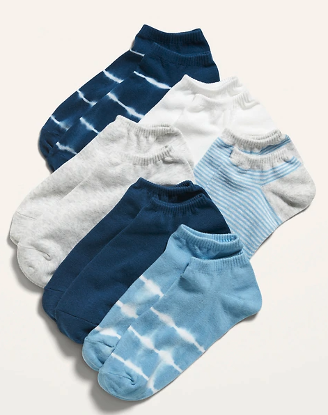 tie dye socks and plain socks