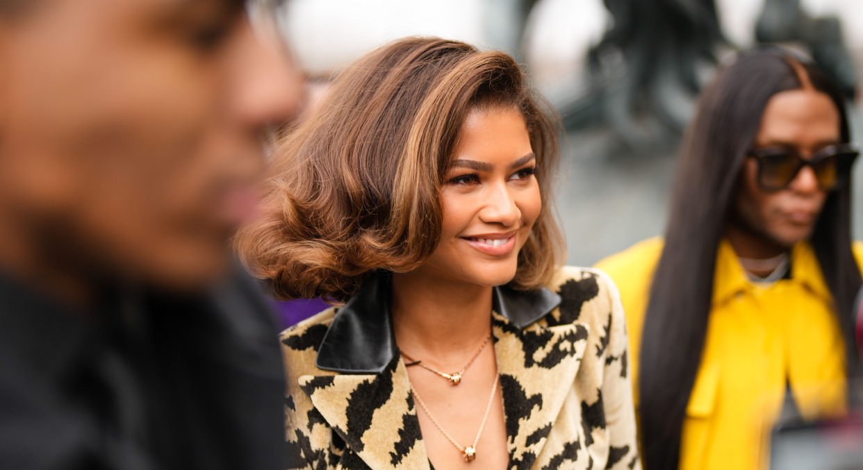 Zendaya was among the stars who attended the Louis Vuitton fashion show in Paris. (Getty Images)