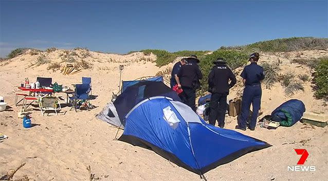 The scene at Salt Creek, where the two backpackers were allegedly abducted and assaulted. Photo: 7 News