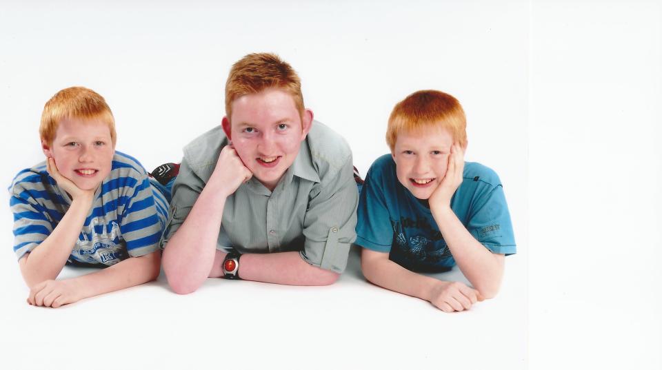 Adam Bradford and his brothers Alex and Ryan as children, before their dad David went to jail and their lives were turned upside down. (Supplied)