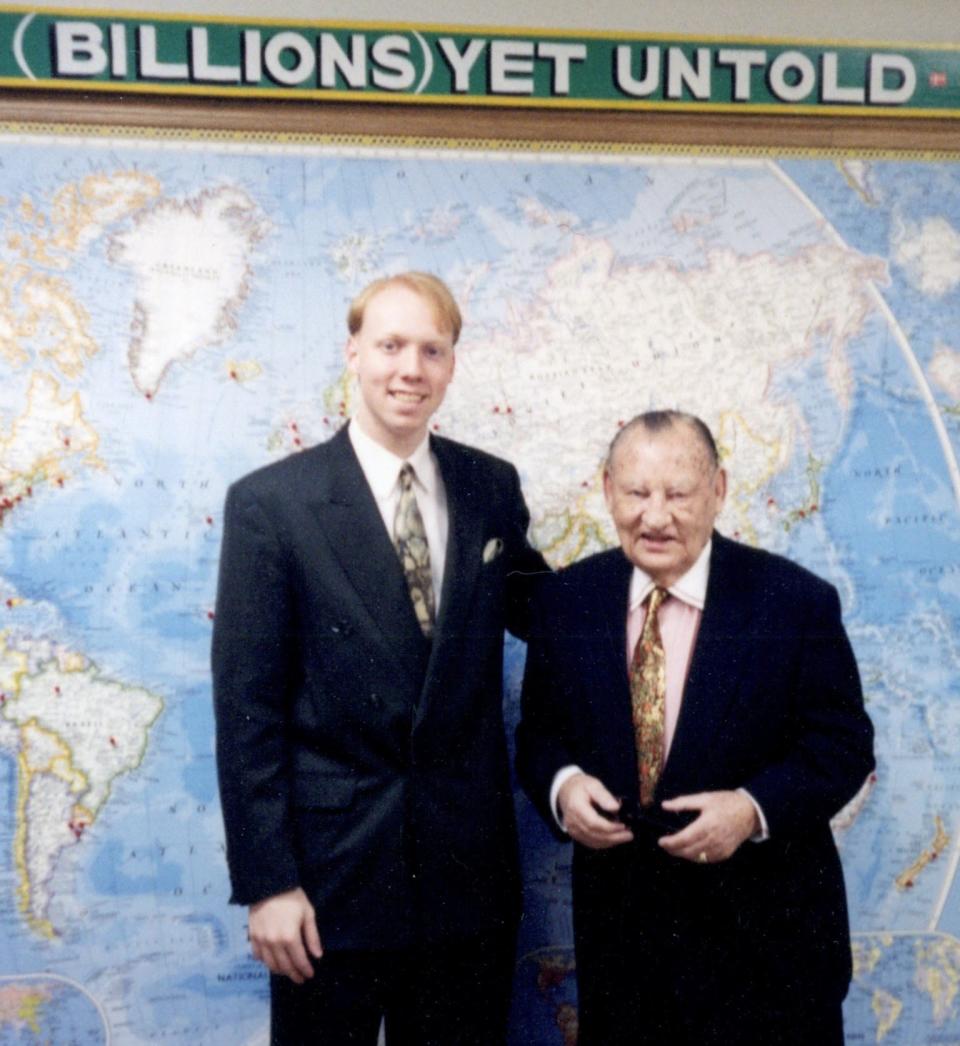 Hoosier evangelist Lester F. Sumrall, widely regarded as the father of Christian television, and his grandson, Lester L. Sumrall, in an undated photo taken sometime before the elder Sumrall's death in 1996.