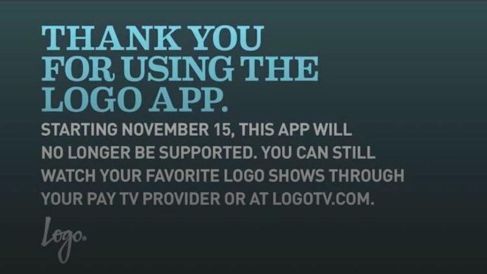 The Logo TV app has been discontinued. (Logo)