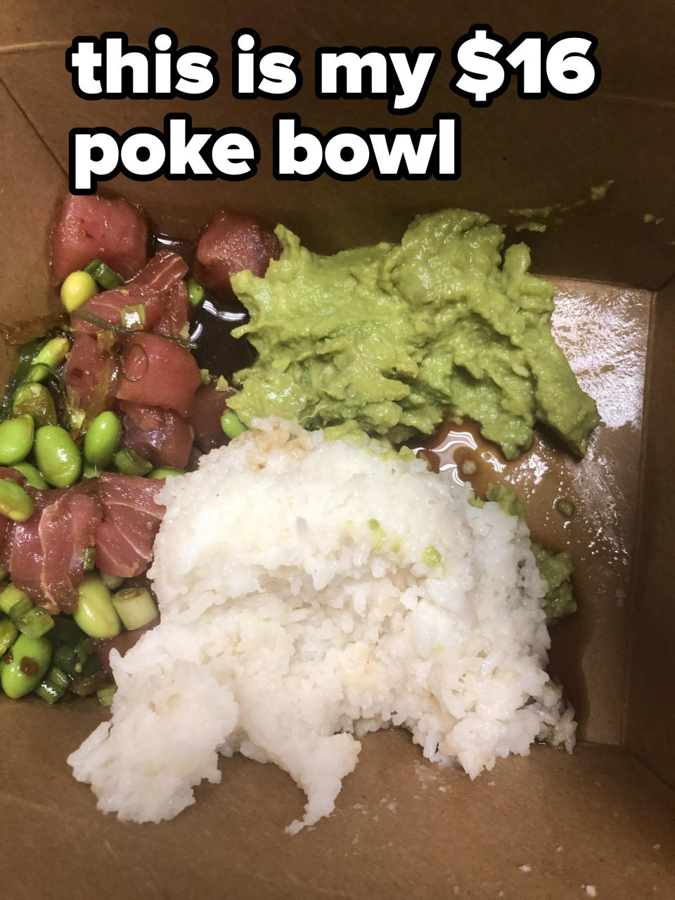 bad looking poke bowl