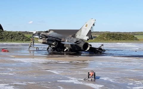 A maintenance worker accidentally fired a 20mm Vulcan cannon from an F-16 jet he was working on at Belgium’s Florennes Air Force Base  - Credit: Scramble Magazine