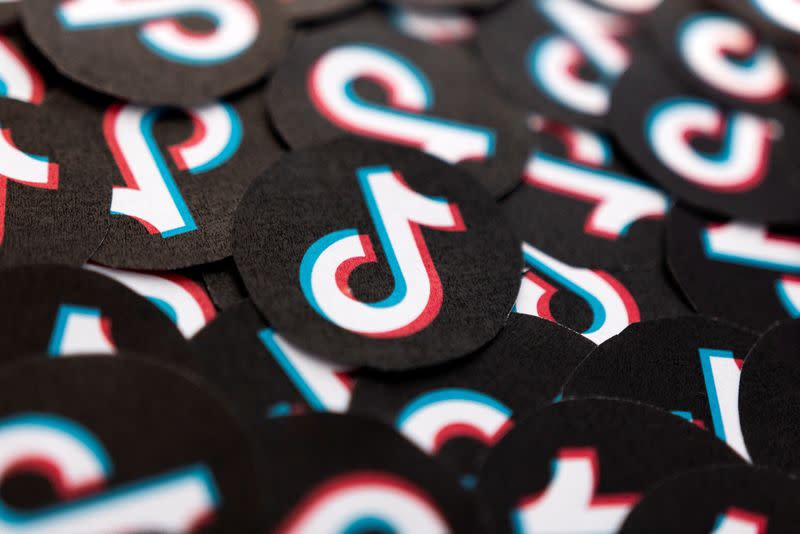 FILE PHOTO: Illustration shows TikTok logos