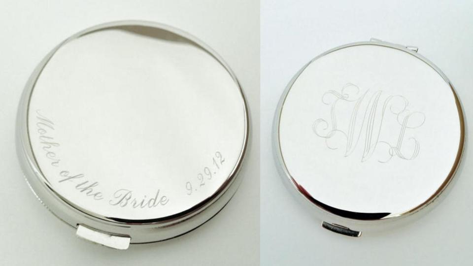 Best Mother of The Bride Gifts: A personalized mirror compact