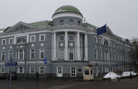 A general view shows the office of Delegation of European Commission in Russia, in central Moscow, Russia March 23, 2018. REUTERS/Sergei Karpukhin