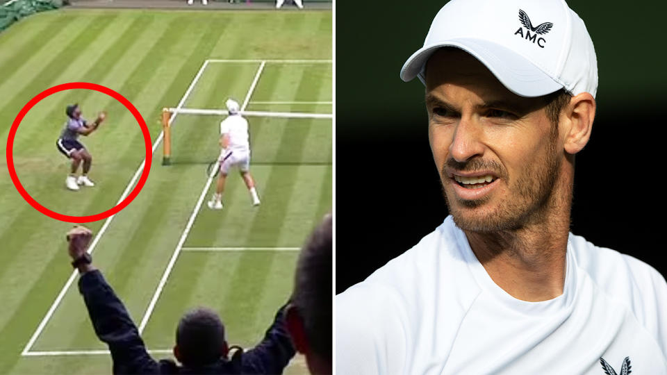 Andy Murray, pictured here in action at Wimbledon.