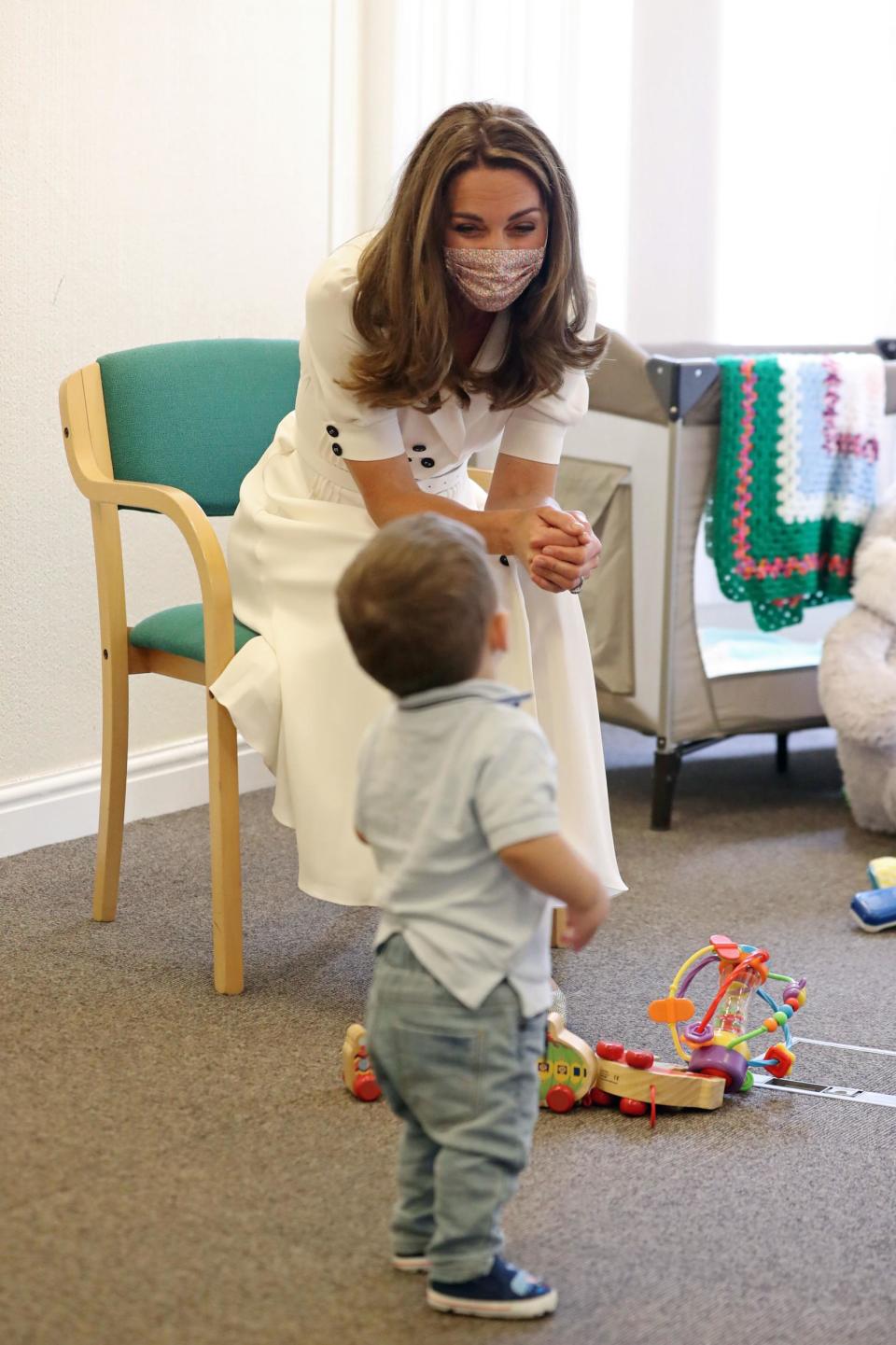 The Duchess of Cambridge during a visit to Baby Basics UK in Sheffield (PA)